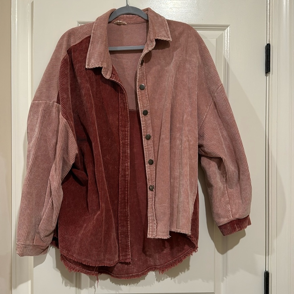 Mauve and Dark Pink Shacket